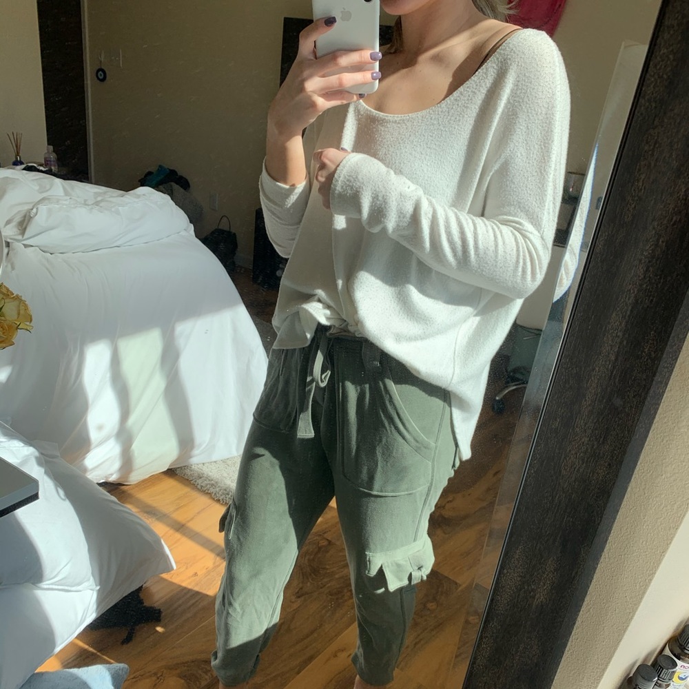 White oversized project social T